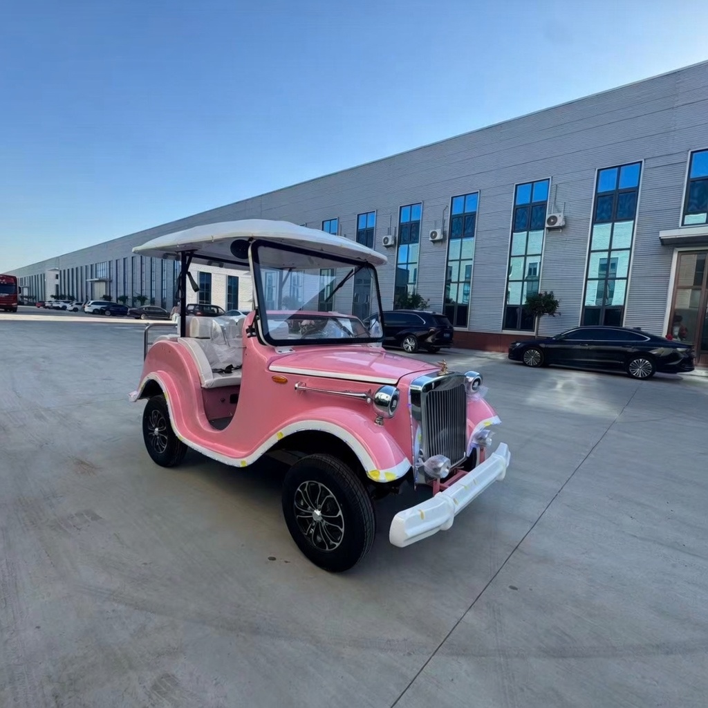 Signature pink vintage golf cart